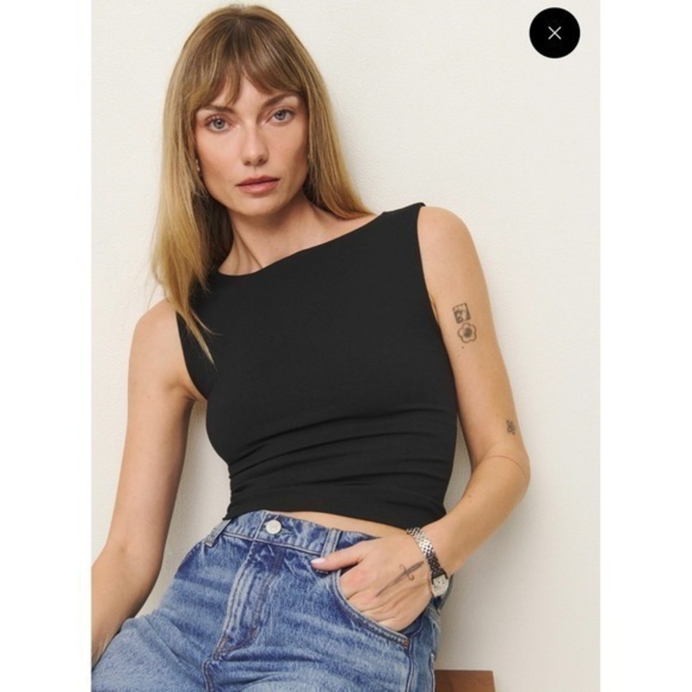 Reformation Dusk Knit Top – Black – Women's Size Small – NWT